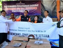 Kemkomdigi-Komunitas Postel Salurkan Bantuan Korban Banjir Denpasar