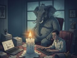 Gagah di Kantor, Bengkak di Kepala