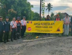 KAI Divre III Palembang Ingatkan Untuk Berhati-hati Melintas di Perlintasan Kereta Api