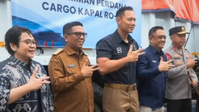 Krakatau Steel dan Menko Infrawil, AHY Meresmikan Jalur Logistik Multimoda Cilegon