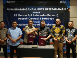 Tingkatkan Sinergitas, KAI Daop 8 Surabaya Teken MoU dengan Kejaksaan Negeri Bangkalan