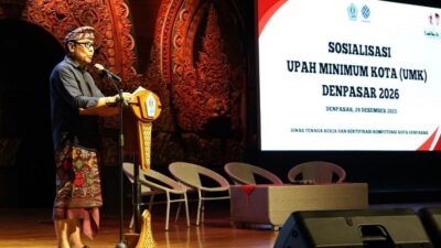 Naik 6 Persen, UMK Denpasar 2026 Tembus Rp3,49 Juta