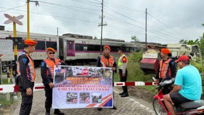 Serius Tekan Kecelakaan, KAI Daop 7 Madiun Lakukan 115 Sosialisasi Keselamatan Perlintasan Sepanjang 2025
