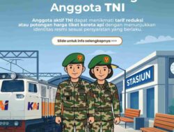KAI Divre III Palembang Perpanjang Fasilitas Reduksi bagi Anggota TNI