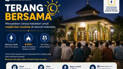 Hotelmurah.com Bantu 8.000 Masjid dan Mushola Lewat Terang Bersama