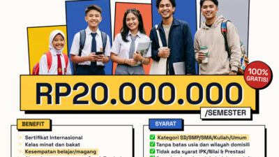 Beasiswa Gerak Tumbuh 2026 Gelombang 2 Resmi Dibuka: Rp20.000.000/Semester untuk Semua Jenjang Pendidikan Tanpa Syarat IPK