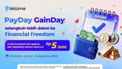 Gajian Jadi Momentum Investasi, Bittime Siapkan Bonus BTC hingga Rp5 Juta