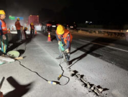 Jaga Kualitas Layanan Jalan Tol, PT Jasamarga Tollroad Maintenance Laksanakan Rekonstruksi Perkerasan di Ruas Jalan Tol Jakarta-Tangerang